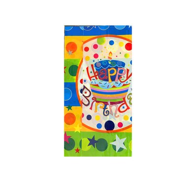 Детская скатерть на стол "HB цветной фон+торт" (110*180) 4154 фото