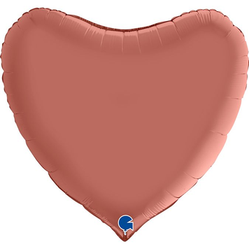 Фольга серце 36" Сатин рожеве золото (Satin rose gold) (в інд. уп.) Grabo 3204-0735 фото