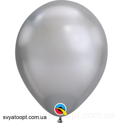 Воздушные шарики Qualatex Хром 11" (28 см). Серебро (Silver) 3102-0084 фото
