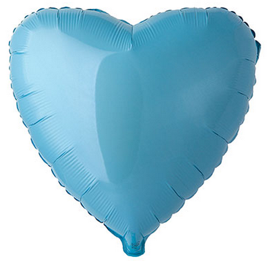 Фольга Flexmetal сердце 18" голубое пастель 7432 фото