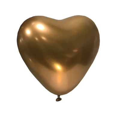 Шар-сердце Калисан 12" (Хром золотой (Mirror gold)) (1 шт) 11350012 фото
