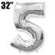 Фольга 32" Silver цифра 5 (Flexmetal) 3207-3068 фото