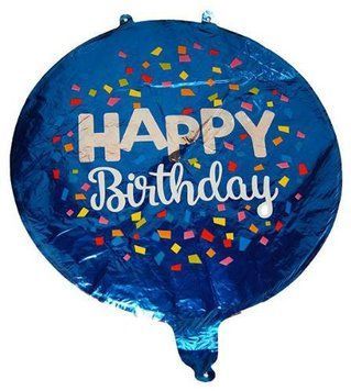 Фольга 18" (45см) "HB Синій фон Різнокольорові ромби" (Китай) 6561 фото
