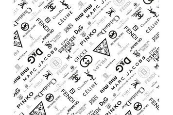 Упаковочная подарочная бумага "Бренды" (15л) papir-52 фото