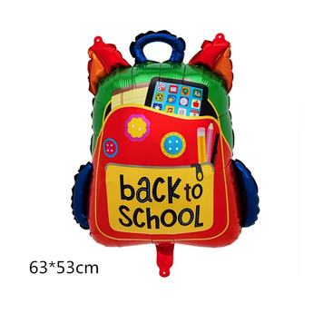 Фольгированная фигура Ранец "Back to school" в инд. уп. Китай f-6849 фото