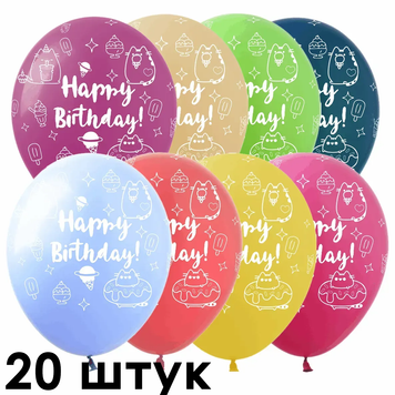 Кульки (20 шт.) ТМ Show (5 ст.) 12" (ЗДН Котики Пушин) SDR-126-20 фото