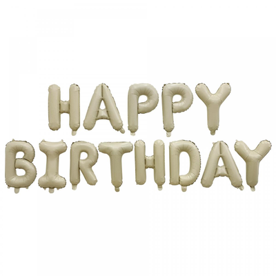 Фольгированная фигура буквы "Happy birthday" Набор букв (Кремовые 40 см) 5127 фото