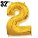 Фольга 32" Gold цифра 2 (Flexmetal) 3207-3055 фото
