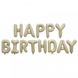 Фольгированная фигура буквы "Happy birthday" Набор букв (Кремовые 40 см) 5127 фото