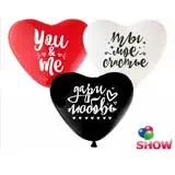 Кульки ТМ Show (1 ст.) 12" (Love-1 на серцях) (100 шт.) SS-14-1 фото