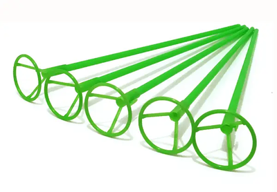 Зеленые палочки для фольгированных шаров 40 х 0,9см с клипсой (50шт) 5-66827-3 фото