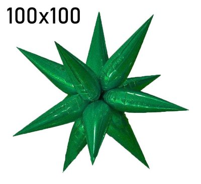 Фольга 3D Ежик Зеленый (составной) (100*100 см) Китай 1147 фото