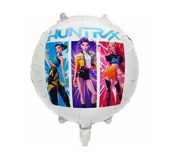 Фольгований круг " Huntrix на білому" 18" (45см) 6953 фото