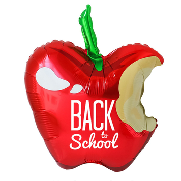 Фольгированная фигура Яблоко "Back to school" в инд. уп. Китай f-6852 фото