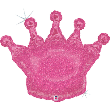 Фольгированная фигура большая Корона розовая (в інд. уп.) Grabo 35685GH-P фото