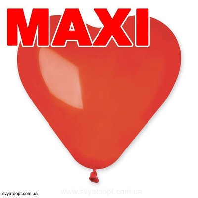 Шары-сердца Gemar 10" CR10/45 (MAXI красный) (500 шт) 1105-3016 фото