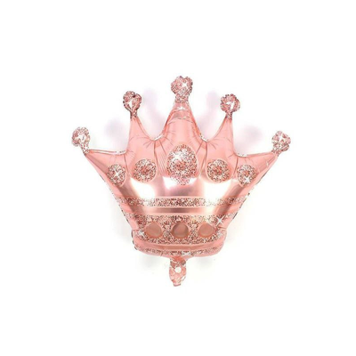 Фольгированная фигура большая Корона розовое золото (Китай) (в инд. упаковке) J-046 фото