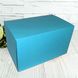 Подарочная коробка самосборная большая "Голубая" (34х22х20) двусторонний картон 2306 фото 1