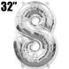Фольга 32" Silver цифра 8 (Flexmetal) 3207-3071 фото