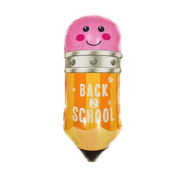 Фольгированная фигура Карандаш "Back school" в инд. уп. Китай f-4370 фото