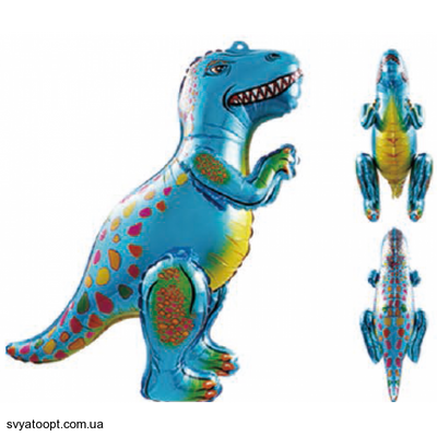 Фольгированная фигура Динозавр составной Голубой (Китай) (в инд. упаковке) 6347 фото