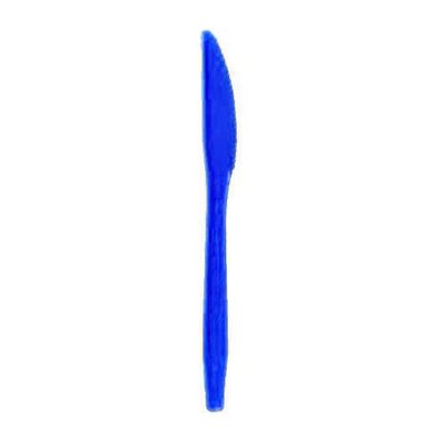 Набор ножей 17 см пластиковых Синие (12 штук) 10-200 фото