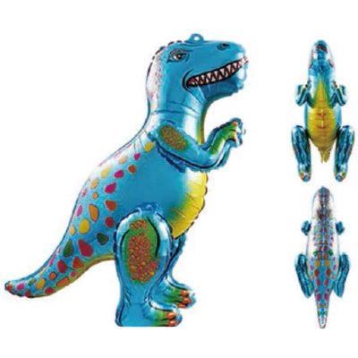 Фольгована фігура Динозавр складовий Блакитний (Китай) (в індив. упаковці) 6347 фото