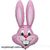 Фольгированная фигура большая Кролик розовый Flexmetal (в Инд. уп.) 1207-2004 фото