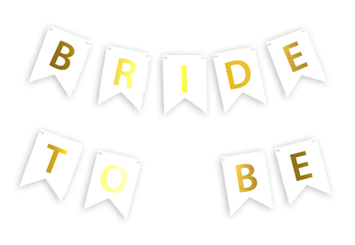Гирлянда буквы Bride to be белые 1564 фото