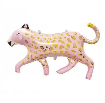 Фольгированная фигура "Леопард розовый в инд. уп." T-173 фото