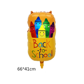 Фольгированная фигура Пенал "Back school" в инд. уп." Китай f-6993 фото