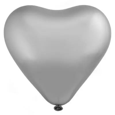 Кулька-серце Everts 12" - 30см Хром Сатин Срібло (1 штука) 1105-0371 фото