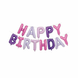 Фольгированная фигура буквы "Happy birthday" Набор букв (цвет розово-фиолетово-лавандовые 40 см) 5835 фото
