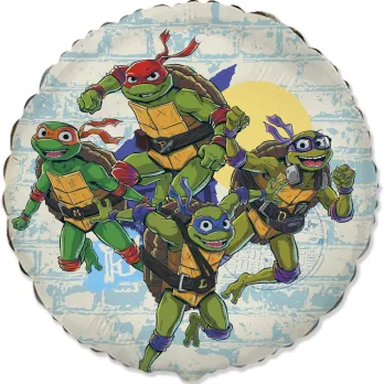Фольга Черепашки - ниндзя - Ninja Turtles круг Flexmetal 3202-3628 фото
