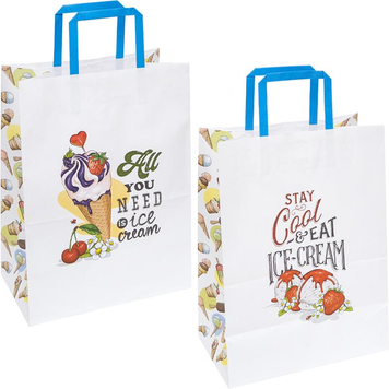 Подарунковий пакет "Крафт Ice-cream" 25х15х34.5 см (1 штука) GB253415-31 фото