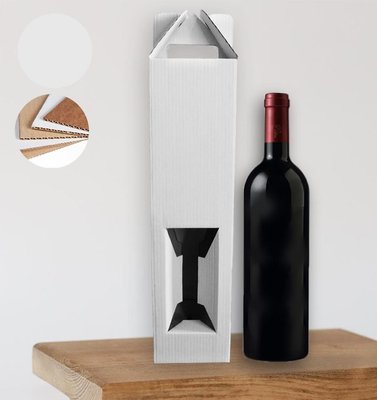 Подарочная коробка для бутылки "Белая" (двусторонний картон 35х9 см) korbwhite фото