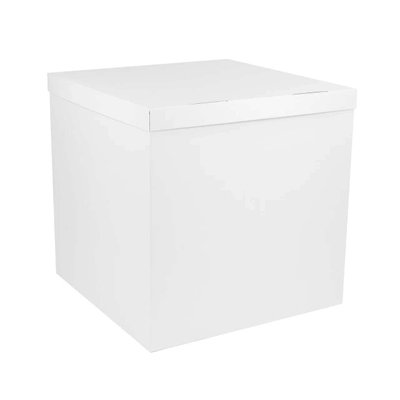 Коробка-сюрприз для шаров "Белая" (70х70х70) korobka-white фото