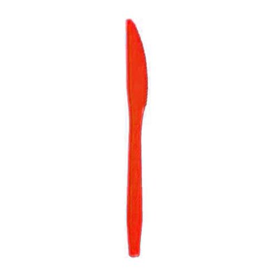 Набор ножей 17 см пластиковых Красные(12 штук) 10-201 фото