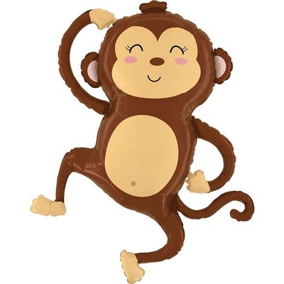Фольгированная фигура "Веселая обезьяна в инд. уп." Китай Т-285 фото