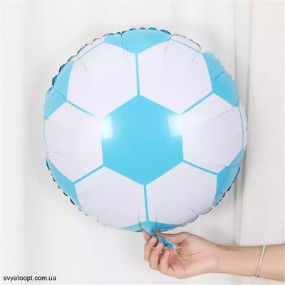 Фольга 18" (45см) "Футбольный мяч Голубой" (Китай) 6765 фото