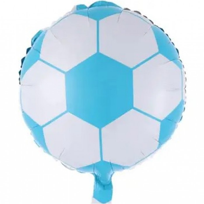 Фольга 18" (45см) "Футбольный мяч Голубой" (Китай) 6765 фото