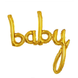 Фольгированная надпись ПРОПИСНАЯ "baby" (Золото) 02532 фото