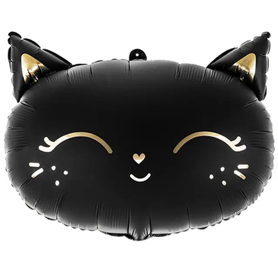 Фольгована фігура велика Кішка Чорна Partydeco 3204-2974 фото