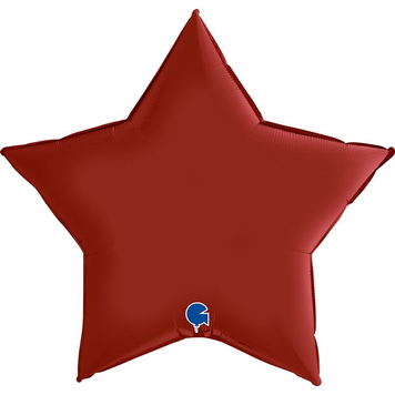 Фольга Зірка 36" Сатин рубін червоний (Satin Rubin Red) (в інд. уп.) Grabo 3204-0740 фото