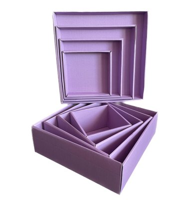 Набор подарочных коробок "Лавандовые" (4 шт.) двусторонний картон (h-9) Lavander-1 фото
