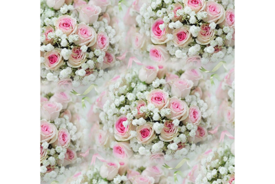 Упаковочная подарочная бумага "Свадебные розы" papir-44 фото