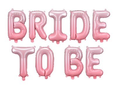 Фольгированная надпись большая Bride to be градиент розовый PartyDeсo FB35S-081 фото