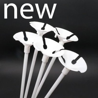 Новые палочки для воздушных шаров Белые 100 шт (латекс+небольшая фольга) 5168 фото