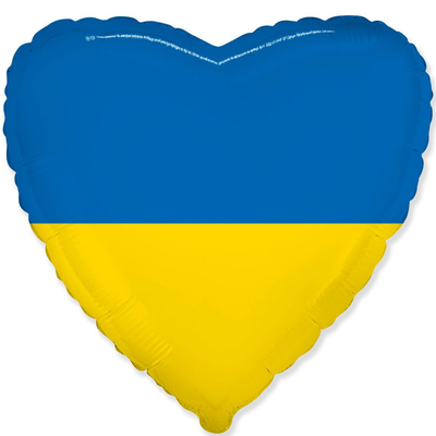 Фольга сердце "Украинский флаг" Flexmetal 211505 фото