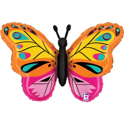 Фольгированная фигура Цветная бабочка 30" (Grabo) 25250-P фото